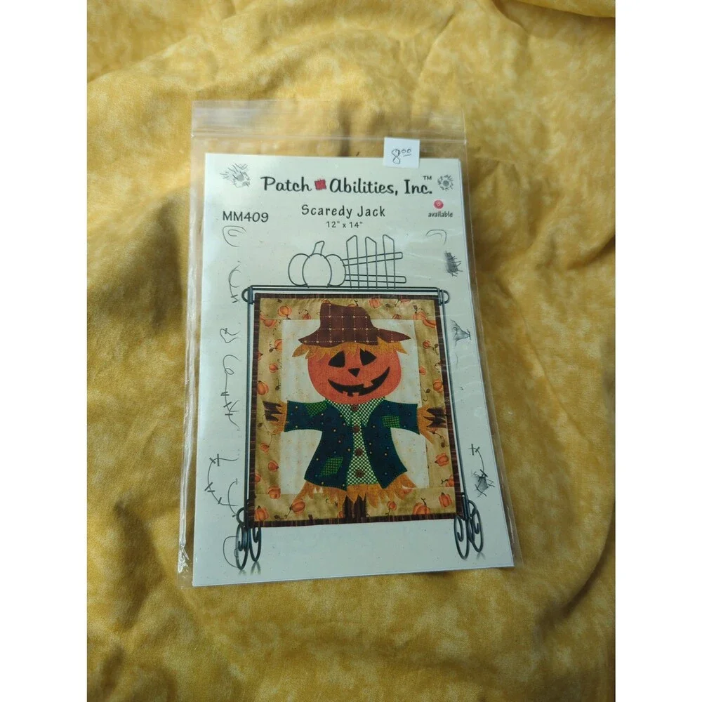 Scaredy Jack Halloween jack-o'-lantern pumpkin quilt pattern brand new